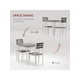 thumbnail image 4 of 2-person home dining mesa set: 3-piece set con spiral mesa legs para small kitchens y apartments, 4 of 6