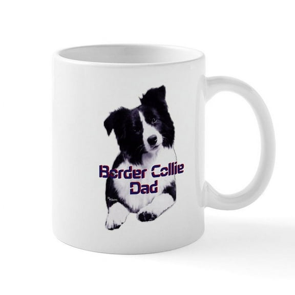 CafePress - Border Collie Dad Mug - 11 oz Ceramic Mug - Novelty Coffee Tea Cup