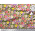 thumbnail image 3 of Soimoi Purple Cotton Duck Fabric Leaves & Begonia Floral Fabric Prints By Yard 42 Inch Wide, 3 of 3