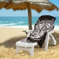 thumbnail image 5 of Luxuriant White Tiger Face 30in x 60in Beach Towel, 5 of 5