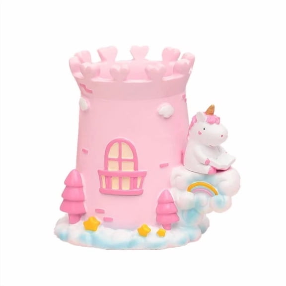 Eco-Friendly Resin Castle Pen Holder Practical Desktop Pencil Organizer For Home