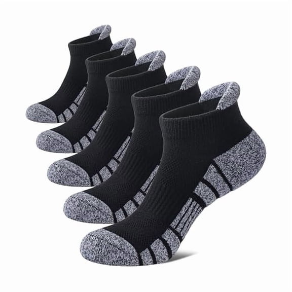 Eryueer Women Ankle Socks Athletic Running Anti-blister Thick Cushioned Low Cut Sports Socks 5 Pairs