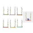 thumbnail image 2 of Bird Swing with Cotton Rope Swing Bridge Wood Hanging for Budgies Training Perch Toy for Birds Cage Decoration, 2 of 12