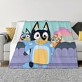 thumbnail image 4 of Lsque Bluey Print Flannel Throw Blanket, Ultra-soft Blanket for Bed, Couch, Car, Hypoallergenic Anti-pilling blanket-50"x40", 4 of 8