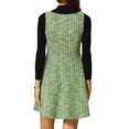 thumbnail image 3 of VESTIDO PINAFORE A LINEA SIN MANGAS DE TWEED A CUADROS PARA MUJERES CHIC L VERDE, 3 of 6