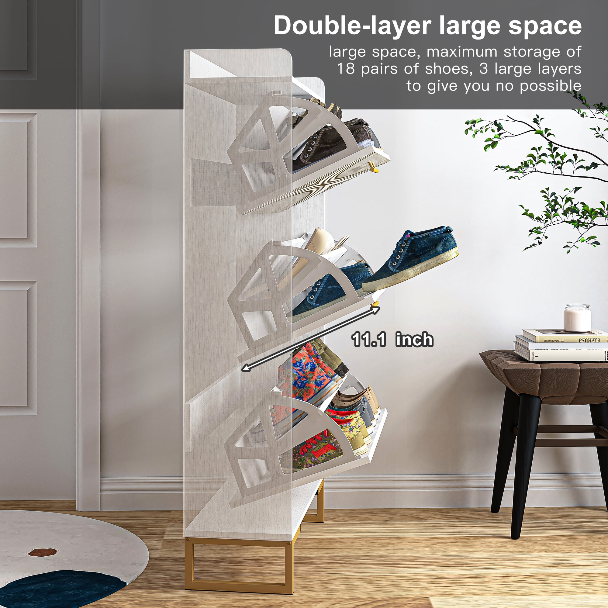 YYAo Entryway Shoe Cabinet, Shoes Storage Organizer Narrow Shoe Storage Rack with Flip Doors, Tipping Bucket Shoe Cabinet for Closet, Living Room, Beige YYAo Entryway Shoe Cabinet, Shoes Storage Organizer Narrow Shoe Storage Rack with Flip Doors, Tipping Bucket Shoe Cabinet for Closet, Living Room, Beige
