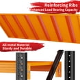 thumbnail image 3 of 48"W Garage Shelving, 3000LBS Heavy Duty Adjustable Storage Shelf, 4 Tier Metal Storage Rack, Garage Storage Shelving Unit for Warehouse, Basement, Supermarket, 47.3"W x 23.7"D x 78.7"H Black-Orange, 3 of 11