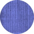 thumbnail image 1 of Ahgly Company Machine Washable Indoor Round Abstract Blue Contemporary Area Rugs, 5' Round, 1 of 4