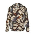 thumbnail image 3 of Sigee Vector Butterflies Print UPF50+ Men's Sun Protection Hoodie Shirt SPF UV Shirt Long Sleeve Fishing Outdoor Lightweight, S-3XL, 3 of 9