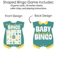thumbnail image 3 of Big Dot of Happiness Teal Green and Yellow Wavy Baby Shower Bingo Cards and Markers, Teal Retro-Themed Party Activity, Picture Bingo Game - Set of 18, 3 of 5