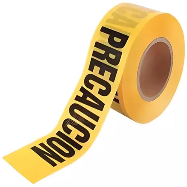 Cinta para Delimitar Zonas WarningTape Ancho: 3" Metros x Rollo 305m Leyenda: Precaución Color: Amarillo 1pz.