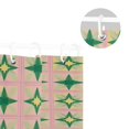 thumbnail image 5 of Yayeee Shower Curtain with Hooks 72"x72" Waterproof Fabric Bathroom Hanging Decor, Green Symmetrical Stars, 5 of 5