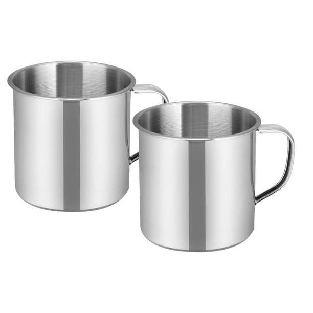 Tazas de agua multiusos, vasos para beber agua de acero inoxidable para niños de guardería, 2 uds.