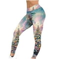 thumbnail image 5 of YOIAVAIOY Women's Christmas Leggings Wine Glass Print Tights Stretchy High Waisted Yoga Pants Buttery Soft Milk Silk Legging Multicolor XL, 5 of 6