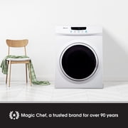 Magic Chef Compact 3.5 cu. ft. Electric Dryer in White in White