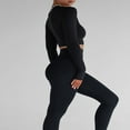 thumbnail image 4 of Ladies‘ Thumb Hole Long Sleeve Yoga Shirt with Cropped Design for Workouts, 4 of 6