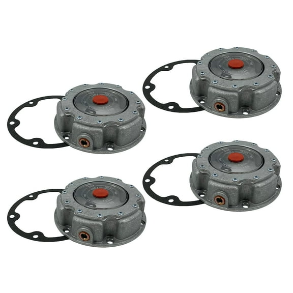 Torque 4 PCS 3434249 Aluminum Hub Caps for Steer Axle (Replaces Stemco 343-4249, SKF 1613, 1703, 1753)