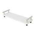 thumbnail image 4 of Instant Dry Bathroom Sink Organizer Multi Purpose Simple Style Counter Tray Rack white silver handle, 4 of 9
