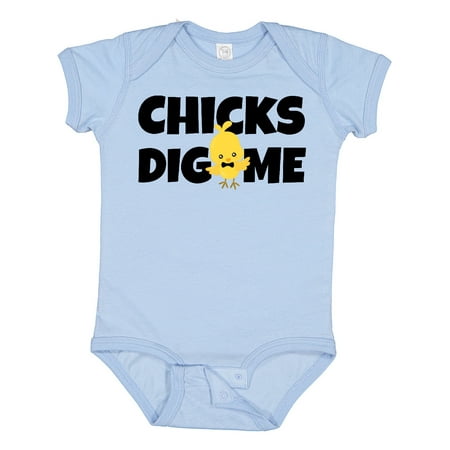 

Inktastic Chicks Dig Me with Bow Tie Boys Baby Bodysuit