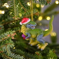 Gcvizuso Christmas Hats, Santa Hat, Christmas Little Red Riding Hood Decoration Dinosaur Pendant Ornament Pendant