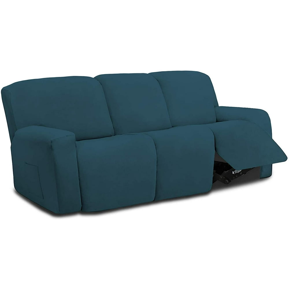 Easy-Going Super Stretch Sectional Recliner Sofa Slipcover, Recliner Sofa, Deep Teal - Walmart 