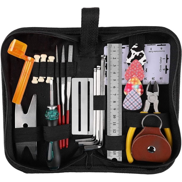 26PCS Guitar Repair Tool Kit Wire Plier,String Organizer,Fingerboard ...
