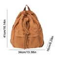 thumbnail image 4 of Bolso de libros universal Vintage Cordón Casual Mochila Bolso de transporte (marrón oscuro), 4 of 8