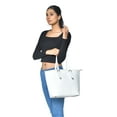 thumbnail image 2 of Sharo Deleite 32 Classic Italian Leather Handbag Tote, White, 2 of 10