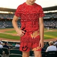 thumbnail image 2 of RMGVDSD Boys 2 Piece Ice Cream Baseball Shorts Sets Short Sleeve Tee Tops and Shorts Back To School Outfit for Kids Summer Clothes Daily School Wear, 2 of 4