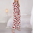 thumbnail image 3 of Sigee Ladybug And Heart for Women’s Pajama Sets Long-Sleeved Pjs Sets for Women 2 piece Sleepwear-Small, 3 of 7