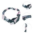 thumbnail image 2 of Unique Bargains 1 Pc Fashion Leaf Pattern Cross Elastic Hairband for Women Green, 2 of 6