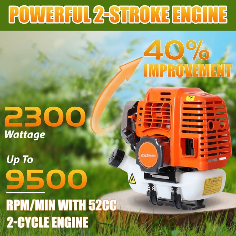 Floseru Powerful 52cc 5 in 1 Multi Functional Trimming Tools,Gas Hedge Trimmer,String Trimmer, Weed Eater, Pole Chainsaw with Extension Pole and Brush Cutter
