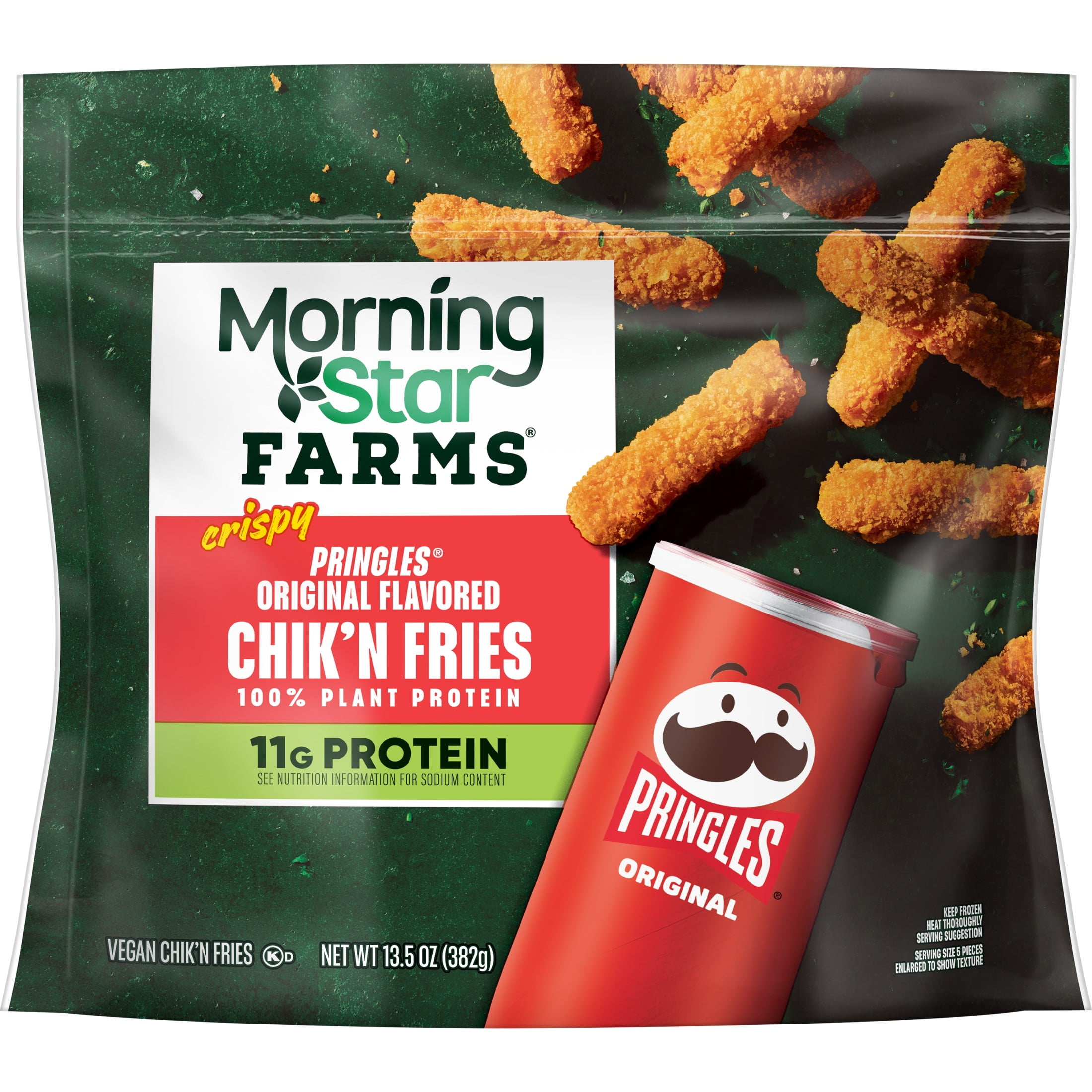 MorningStar Farms Pringles Original Flavor Plant Based Chik'n Fries, Vegan Meat, 13.5 oz Bag