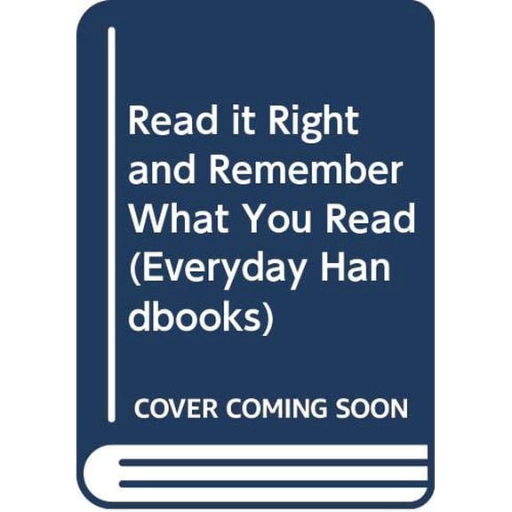 Pre-Owned Read it right and remember what you read (Barnes &amp; Noble everyday handbooks, no. 306), 9780389003182, 0389003182, Paperback,