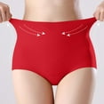 thumbnail image 3 of VISALY Tummy Control Underwear for Women, Women'S Underwear High Waist Ice Breathable Briefs Multipack, Plus Size, Shapewear Panties (Red, XL), 3 of 10