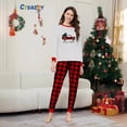 thumbnail image 4 of Explosivo 2024 nueva ropa blanca para padres e hijos otoño invierno Navidad coche estampado una familia de tres ropa familiar de moda, 4 of 5