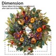 thumbnail image 2 of WANNA-CUL Corona de otoño de 24 pulgadas para puerta de entrada con hortensia azul, peonía naranja púrpura y calabazas, decoración de otoño para el hogar, corona de puerta grande para decoración de ot, 2 of 9