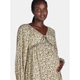 thumbnail image 3 of Destination Maternity Women’s Ruffle Floral Print Babydoll Dress, Sizes S-XXL, 3 of 4