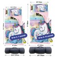 thumbnail image 6 of Personalized Wildebeest Toddler Nap Mat Set with Removable Pillow, Soft Slumber Bags for Girls, Perfect for Preschool, Daycare, Custom Name Kids Sleeping Bags with Rollup Design - Rainbow Stripes, 6 of 8