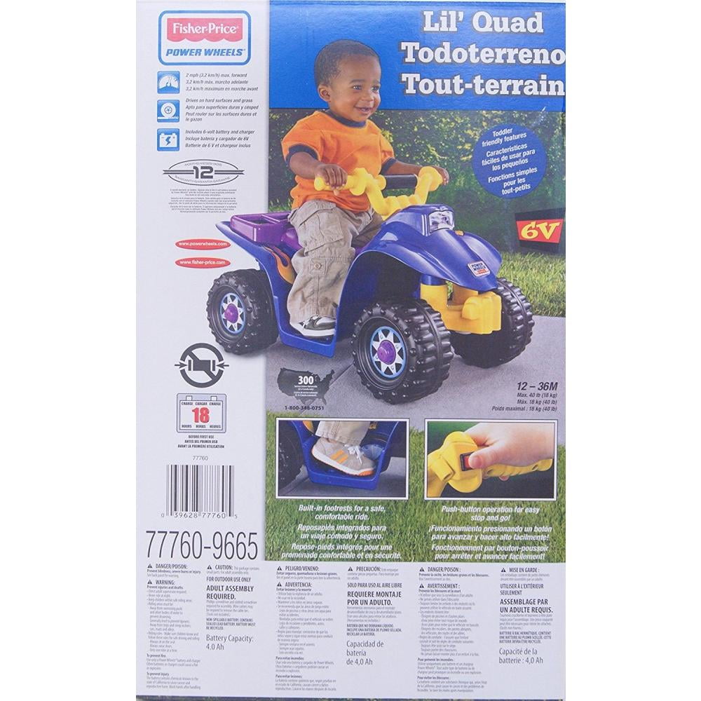 Power Wheels Lil' Quad 6Volt BatteryPowered RideOn eBay
