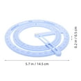 thumbnail image 2 of Masteelf 4pcs Rounded Ruler And Circle Protractor Set 360° Rotating Indicator For Precise Angle Measurement Clear Plastic Ruler For Drawing Engineering, 2 of 8