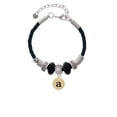 thumbnail image 2 of Delight Jewelry Goldtone Disc 1/2'' Initial - a - Mom Celtic Knot Leather Bead Bracelet, 7"+2" Extender, 2 of 4