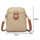 thumbnail image 2 of Bolsos Bandolera para Mujer Pequeño Cuero Vegano Mini Cartera De Hombro Tarjeta Acolchada Monedero,Caqui, 2 of 5