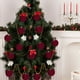 thumbnail image 5 of Bolas de adornos navideños de terciopelo flokado de 12 piezas - Decoraciones colgantes de árbol de plástico marrón de 2,4 pulgadas, 5 of 6