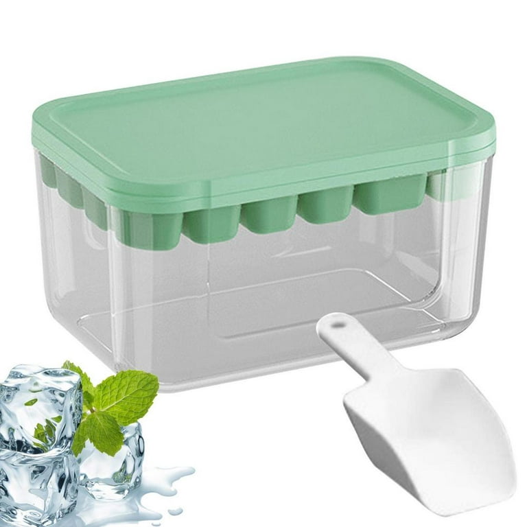 Ice Cube Trays With Lid & Bin Round Ice Mold Making for freezer 99
