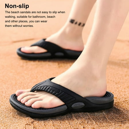 

1 Pair Man Slippers Massaging Slides Anti-slip Flip Flops Footwear Sandals
