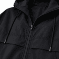 thumbnail image 3 of Lightweight Rain Jacket for Women Solid Hooded Waterproof Windbreaker Jacket Packable Outdoor Hiking Full Zip Casual Outerwear with Adjustable Hem, 3 of 8