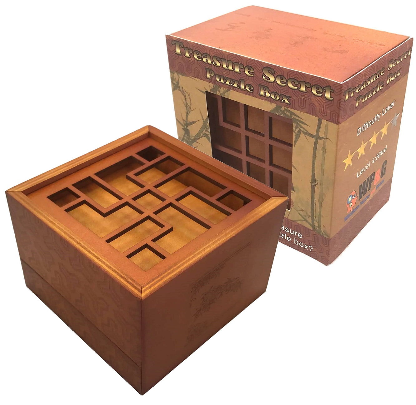 Secret Puzzle Wooden Box Adult Money Card Holder Secret Compartment Gift Box US 