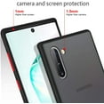 thumbnail image 5 of Case for Samsung Galaxy Note 10 Thin Shockproof Phone Case PC Back TPU Bumper [Protect from Fingerprint/Shock/Scratch/Slip] Translucent Matte Phone Cover for Samsung Galaxy Note 10-Black, 5 of 13