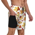 thumbnail image 2 of Balery Autumn Leaves 1 Bañador para hombre, shorts de playa de secado rápido con entrepierna y forro de compresión-Large, 2 of 6
